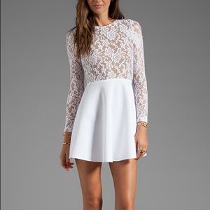 Boulee Avery Long Sleeve White Dress Sz 2